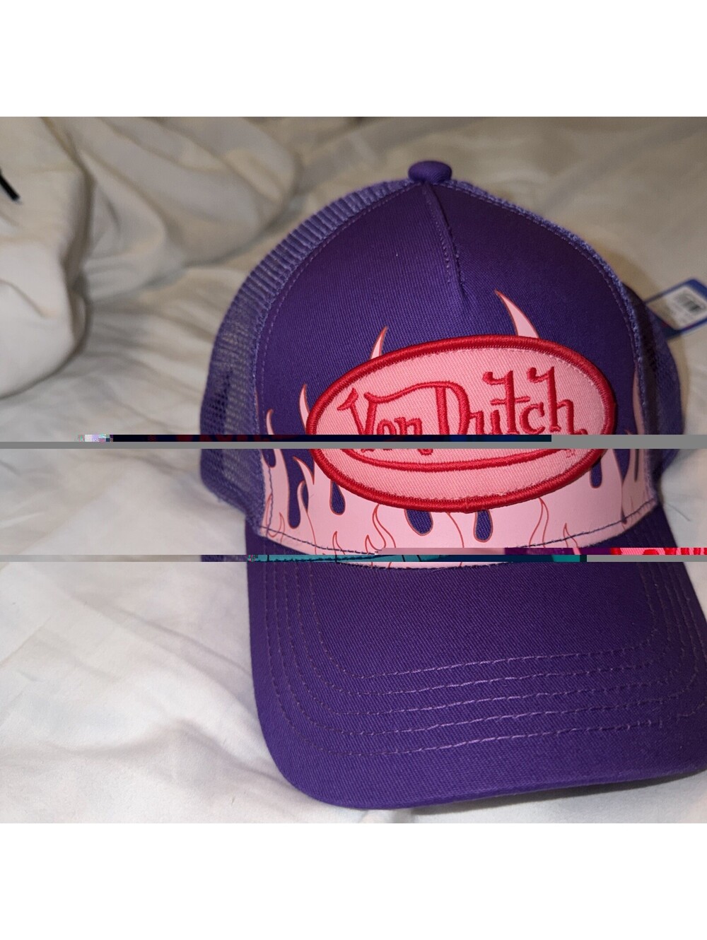 Von Dutch Purple & Pink  Trucker Hat Mesh Back Adjustable One Size With Tag